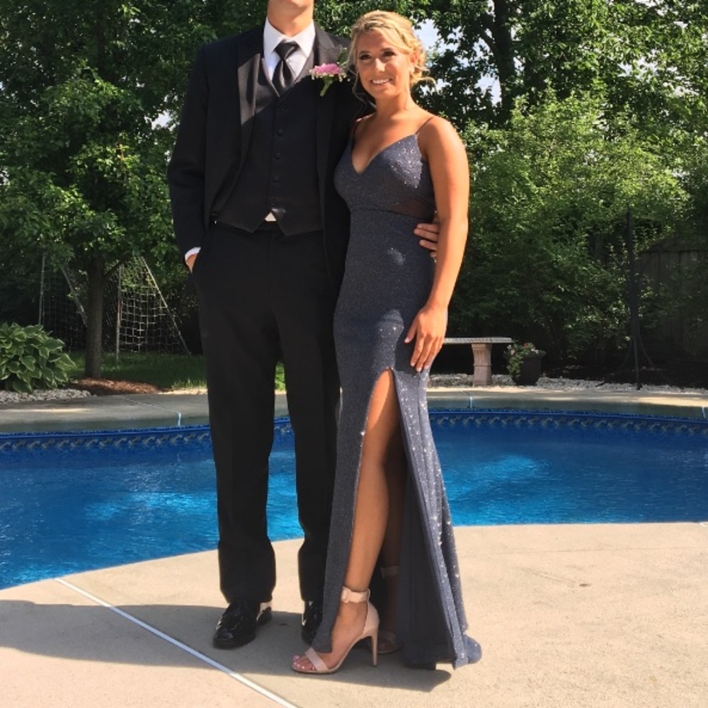 Charcoal Sparkling Formal Dress